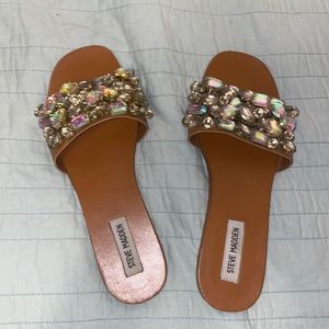 Steve Madden sandals with beautiful rhinestones.